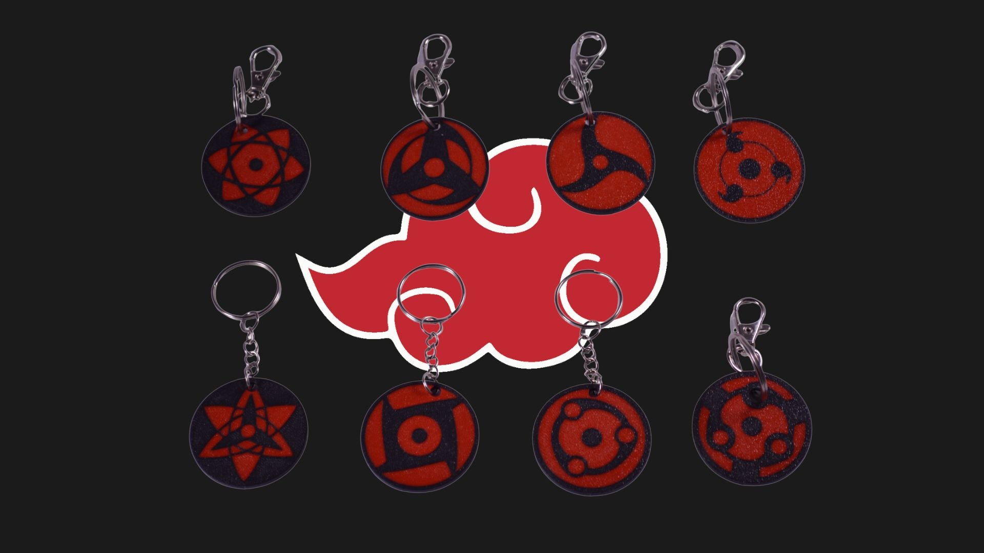 Llaveros Sharingan Naruto Shippuden 8 pz